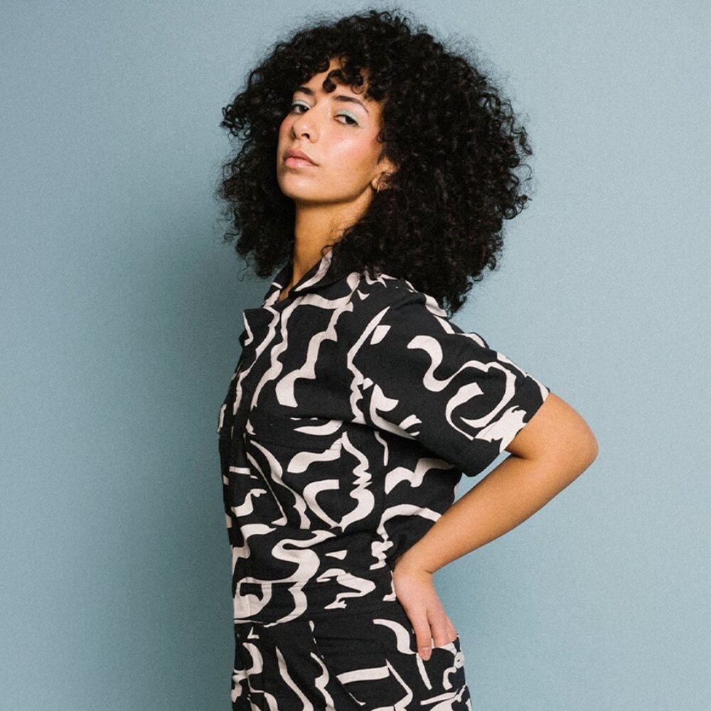MY LITTLE BELLVILLE Midnight Faces Boiler Jumpsuit - Size XXL